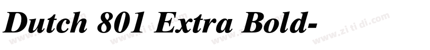 Dutch 801 Extra Bold字体转换